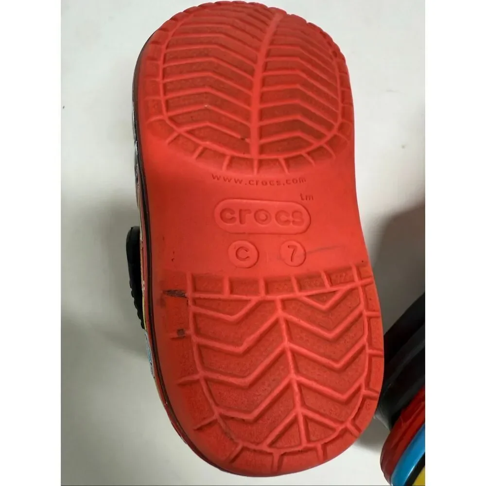 Crocs Fun Lab Disney Pixar Cars Lightning McQueen Clog Red Kids C7 Racing Hero